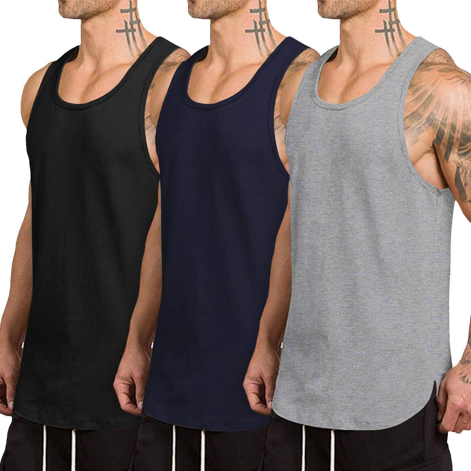 Black/Gray/Navy Blue / XXL