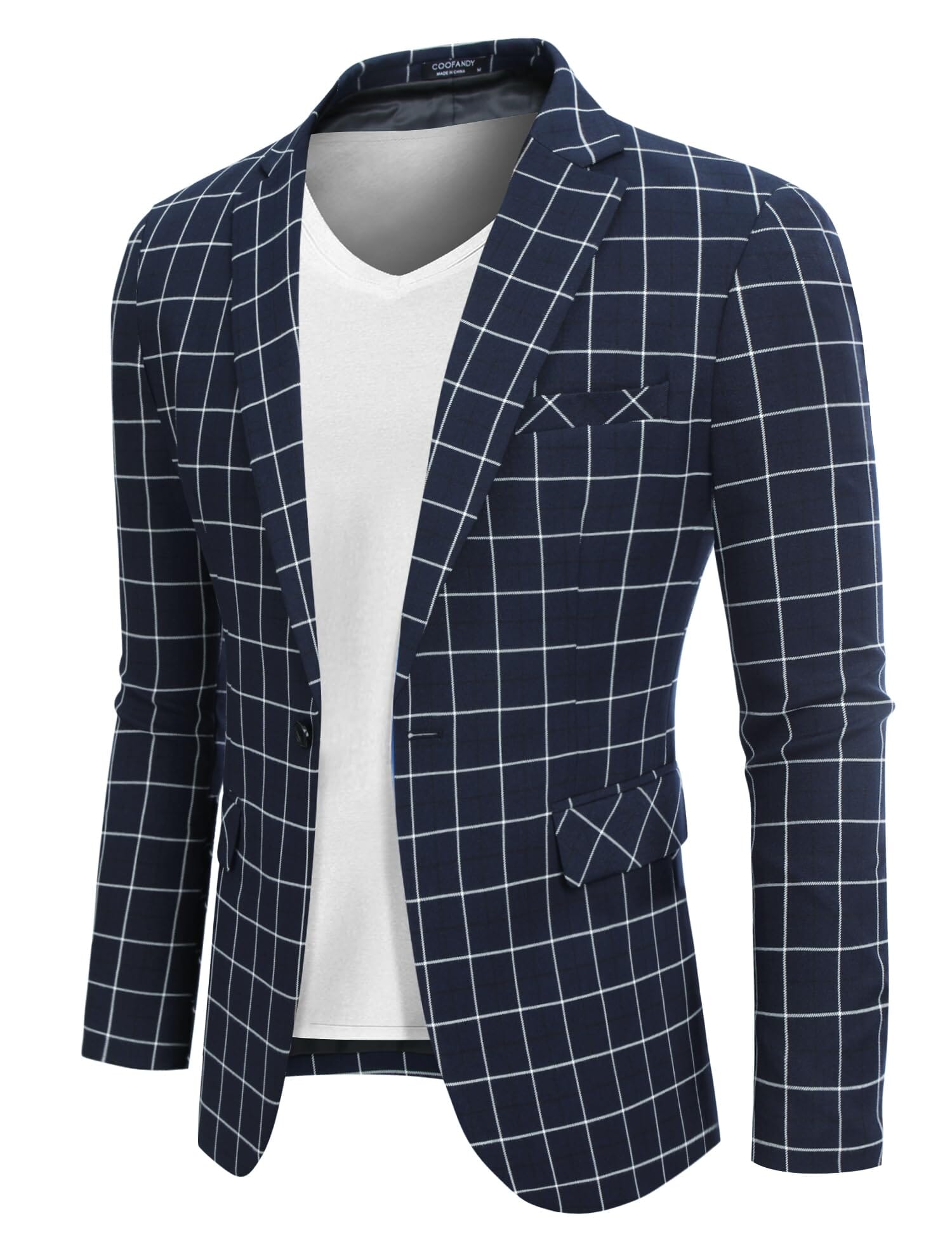 Navy Plaid / XXXL
