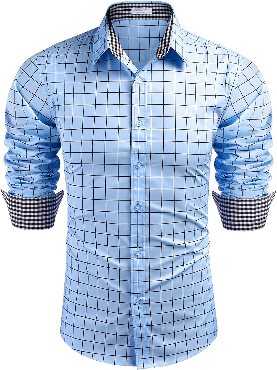 Blue-Square Plaid / XXXL
