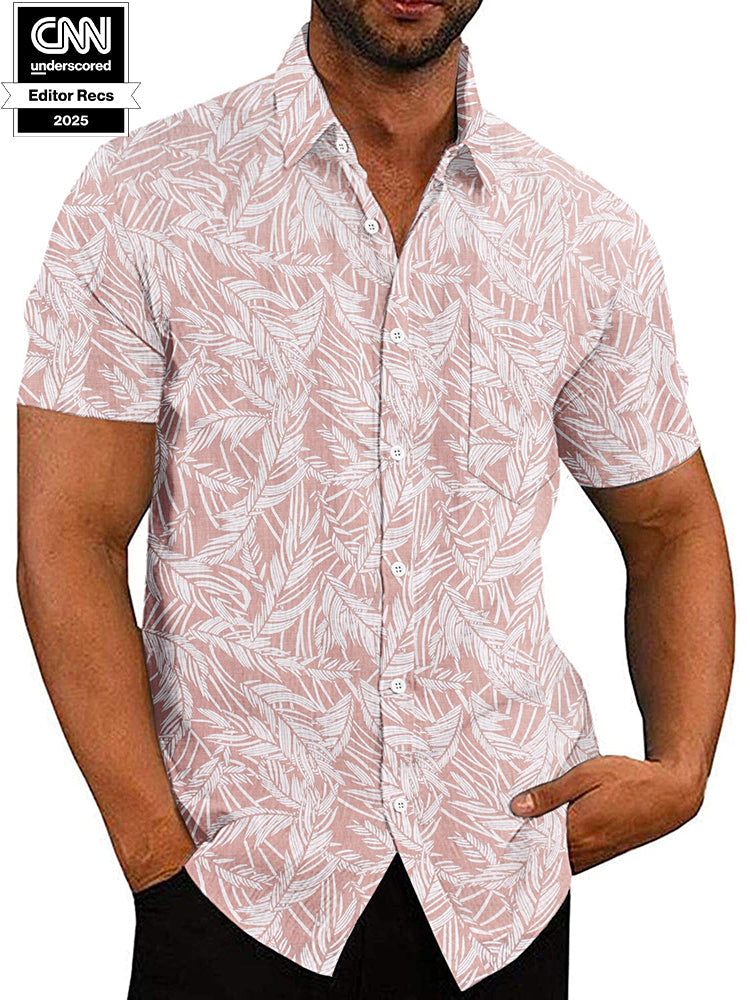 Pink Plam Leaves / XXXL