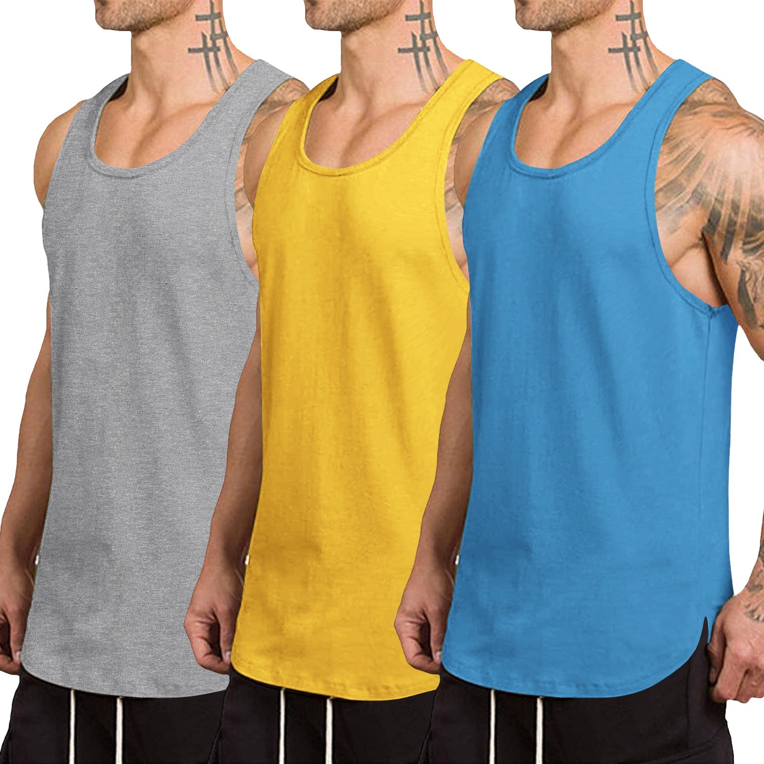 Blue/Light Grey/Yellow / XXL