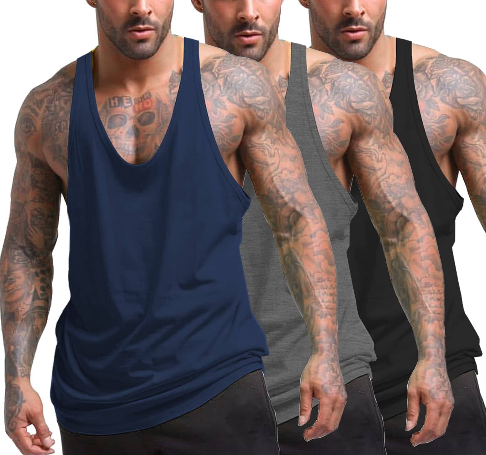 Black/Navy blue/Medium Gray / XXL