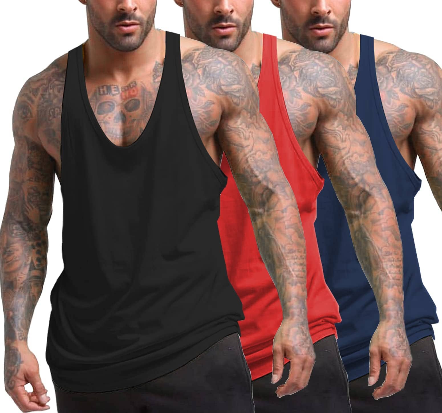 Black/Navy blue/Red / XXL