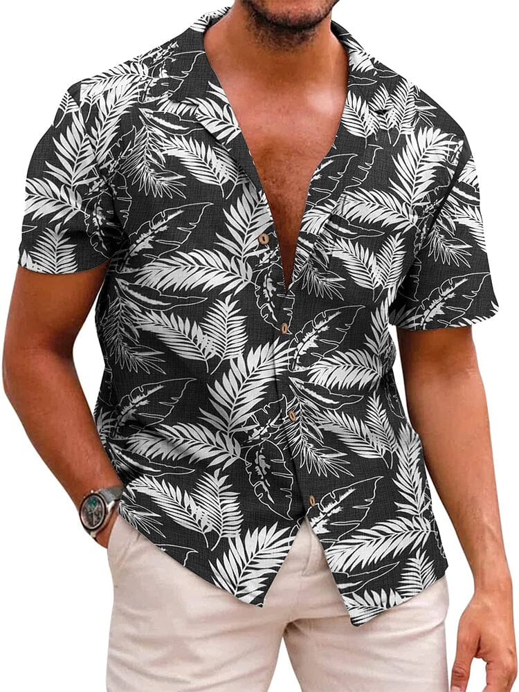 Black-Palm Leaf / XXL