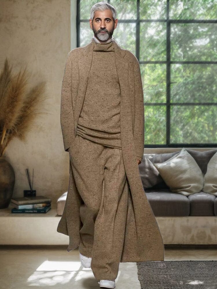 Coffee-Long Outerwear / XXXL